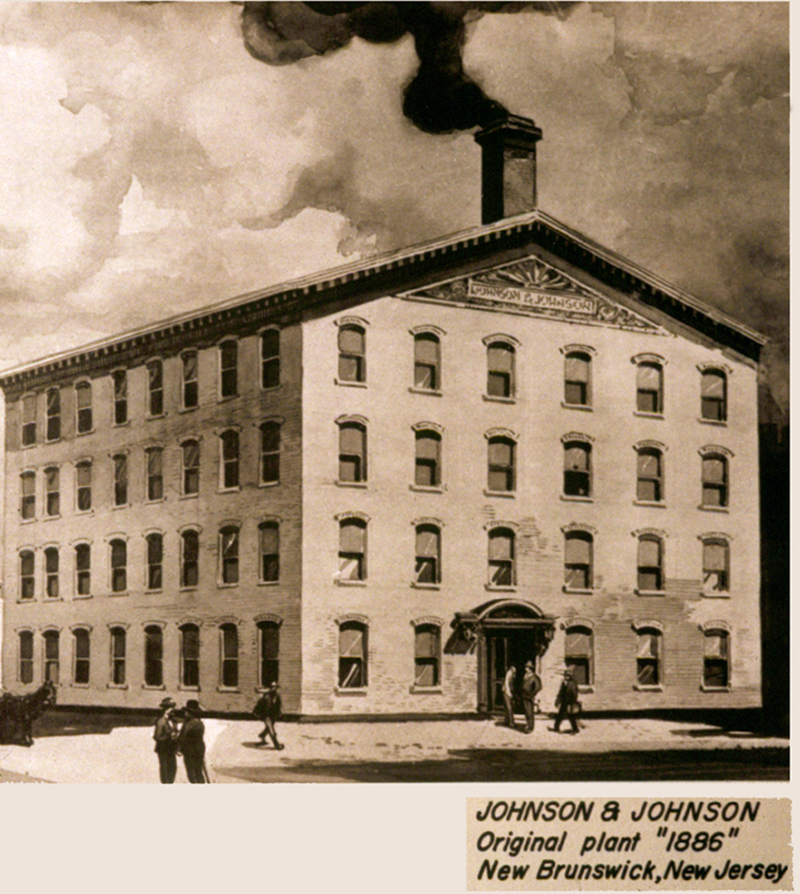 Drawing of Johnson & Johnson First Building