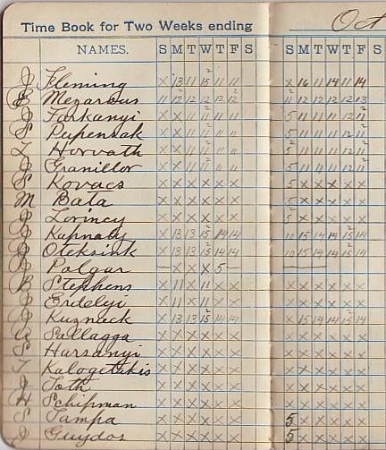 Page from 1914 Ledger 