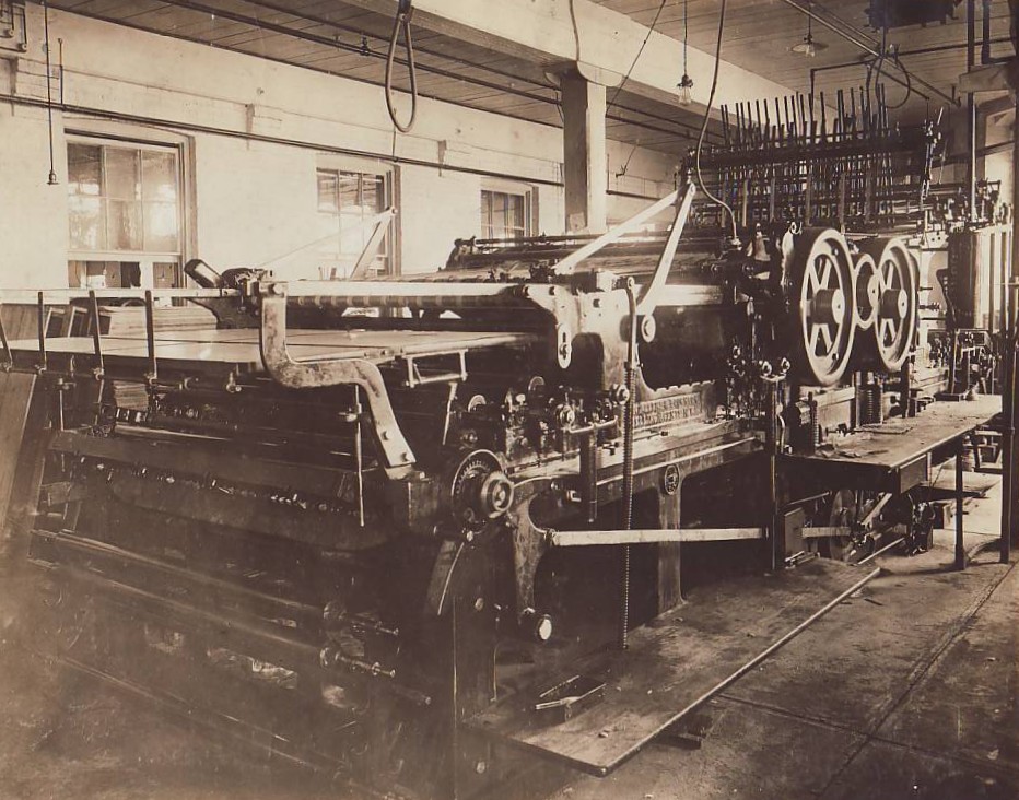 Printing Press in the Printing Department, 1911