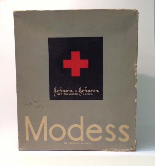 Rare MODESS® box from the early 1930s