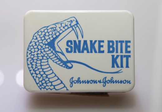 Johnson & Johnson Snake Bite Kit, 1964, from our museum.