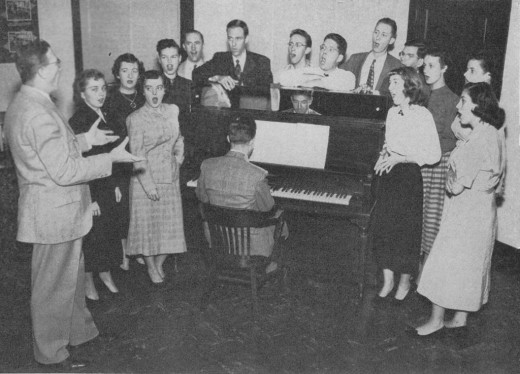 Johnson & Johnson employee Glee Club practice, 1951.  From our archives.