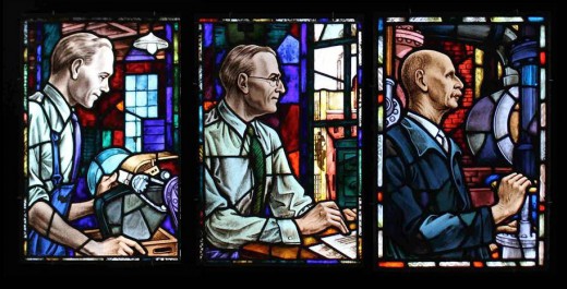 Three of the four Johnson &amp; Johnson stained glass windows in the Wolfsonian collection.  Images courtesy of the Wolfsonian – full photo credit at the end of this post.