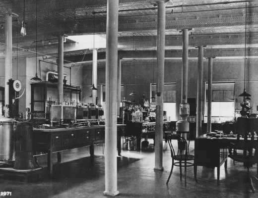 The Johnson & Johnson Scientific Department in 1906.  Our first female scientist, Edith Von K---, was a university educated chemist who joined the Johnson & Johnson Scientific Department in 1906.   
