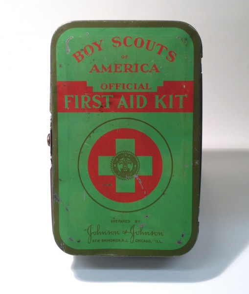 A Johnson & Johnson Boy Scouts First Aid Kit from 1945, from the Boy Scouts of America!