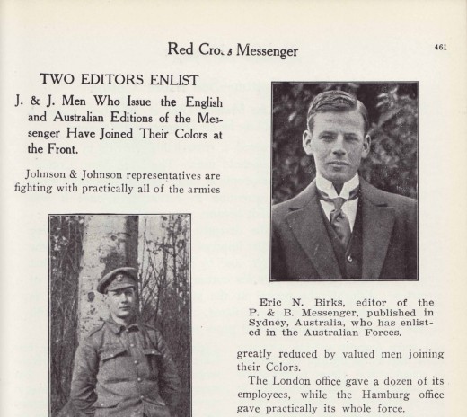 The editors of the British and Australian editions of The RED CROSS® Messenger in 1916, from our archives.
