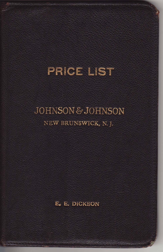 Cover to Price List belonging to Earle Dickson