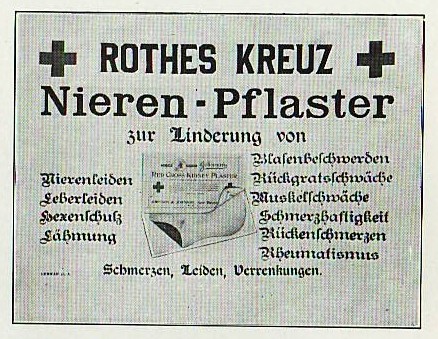 German-Language Plaster Ad, 1912