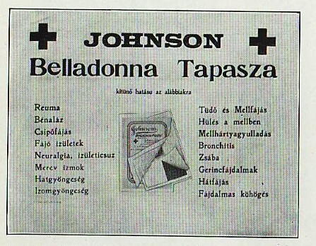 Plaster Ad in Hungarian, 1912