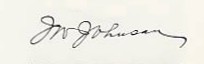 James Wood Johnson's signature