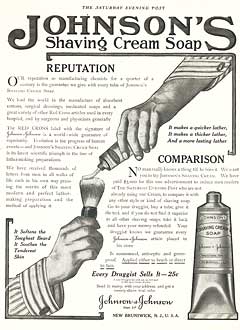 Saturday Evening Post ad for Shaving Cream Soap