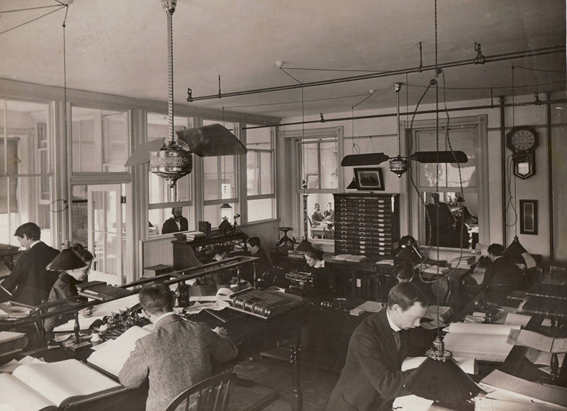 1895 Johnson & Johnsson office interior