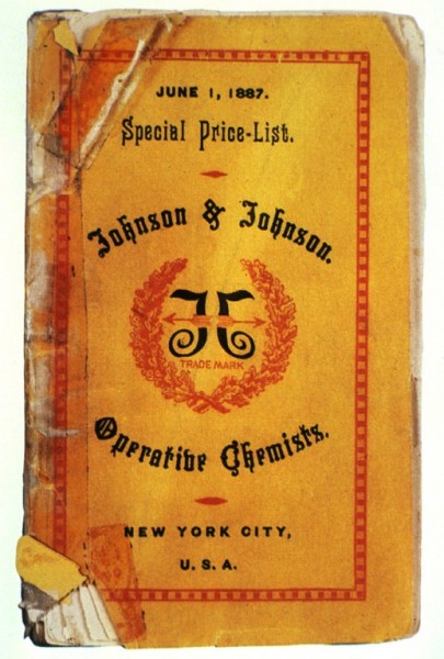 Johnson & Johnson 1887 Price List