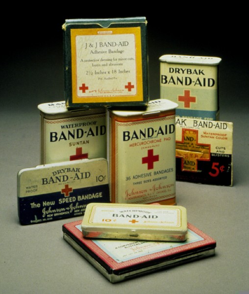 Not only essential, but beautiful.  A collection of historical BAND-AID® Brand Adhesive Bandage packaging, from our archives.