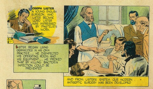 Sir Joseph Lister: comic book hero. By the way, Lister also featured in a short film produced by the brand many decades ago.