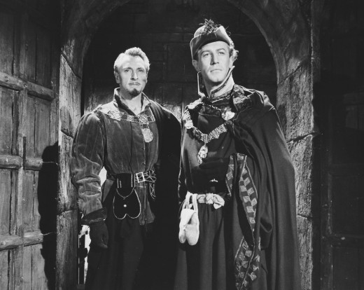 The Sheriff of Nottingham (left) and LeBlon (right), from an episode of the show.  Actor Edward Mulhare (LeBlon) was one of the famous faces in the show.  Photo from our archives.