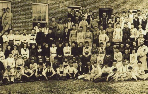 Group photo of employees, circa 1890s to 1900, from our archives.  Very observant blog readers will notice Fred Kilmer, wearing a lab coat with a book tucked under his arm, at the bottom right of the photo.