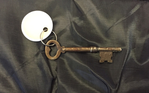 The key to the first Johnson & Johnson boardroom, from the days of the company’s founders. You might even say that the room this object unlocked was, er…key to the company’s early success.